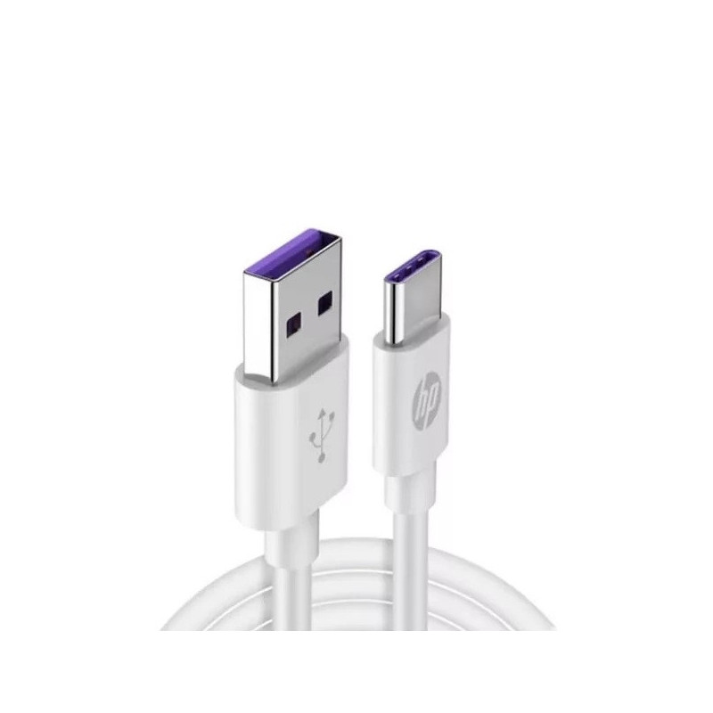HP DHC-TC100 USB-A to USB-C Cable, Charge and Sync, 1M, White