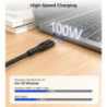 CHOETECH XCC-1008 USB-C-C PD100W M to M Fast charging Cable 1M Black