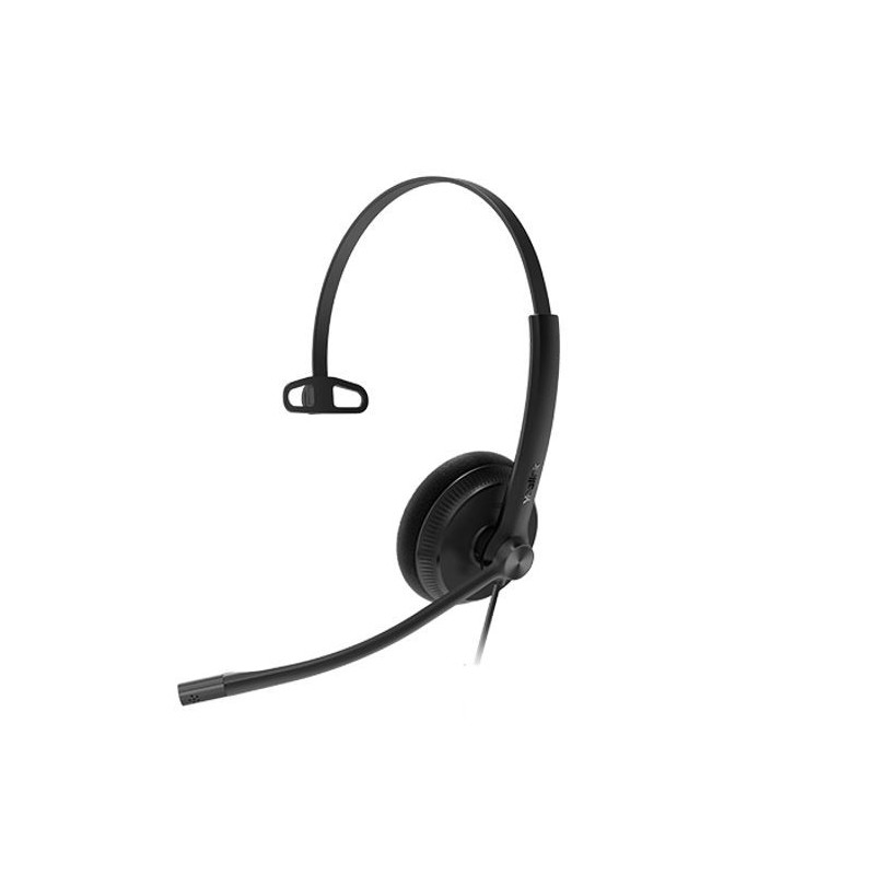 Yealink YHS34 Lite Mono Wired Headset with QD to RJ Port, Wideband Noise-Canceling Headset, Monaural Ear, RJ9, QD Cord, Foamy Ea