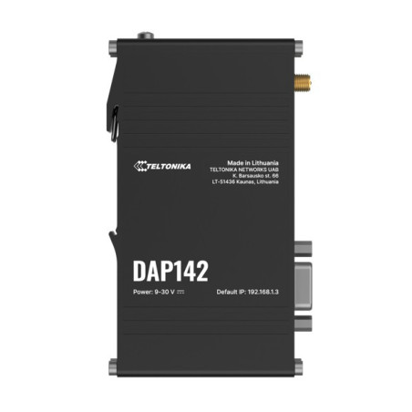 Teltonika DAP142 Industrial Access Point with RS232 & Dual RJ45, Seamless Mesh Wi-Fi 4, Passive PoE & DIN-rail Ready, PSU exclud