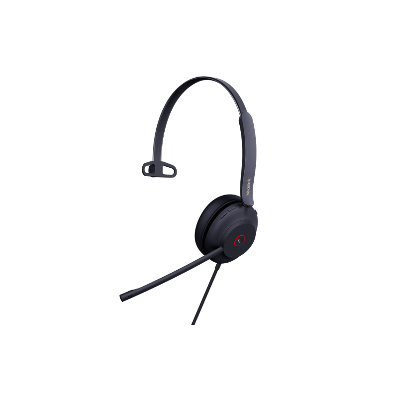 Yealink (UH37 Mono UC) Unified Communications USB Wired Headset, Mono, USB-A, Dual Noise-Cancelling Mic, 35mm Speaker, Busylight