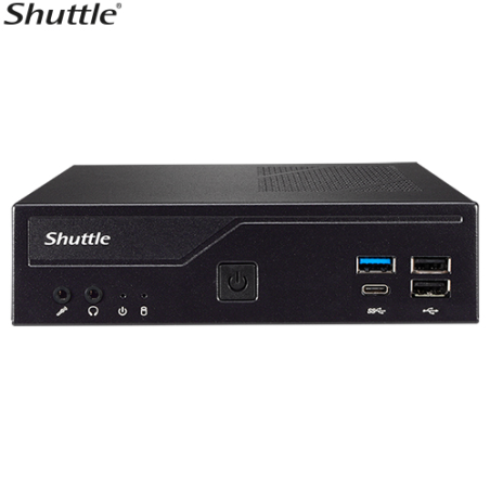 Shuttle DH610 V2 Slim Mini PC 1L Barebone - Intel 12th/13th/14th Gen , 2xDDR5 (max96g), 2.5' HDD/SSD bay, 2xLAN (1G & 2.5G), 2xR