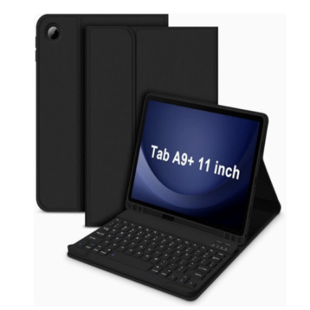 USP Samsung Galaxy Tab A11+ / Tab A9+ (11') Keyboard Case Cover Black - Ultra-Slim, Lightweight, Auto Wake/Sleep Function,PU Lea