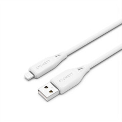 Cygnett Essentials Lightning to USB-A (2.0) Cable (1M) - White (CY4700PCCAL), 2.4A/12W, 480Mbps, Turbo Charge, Apple iPhone, 2 Y