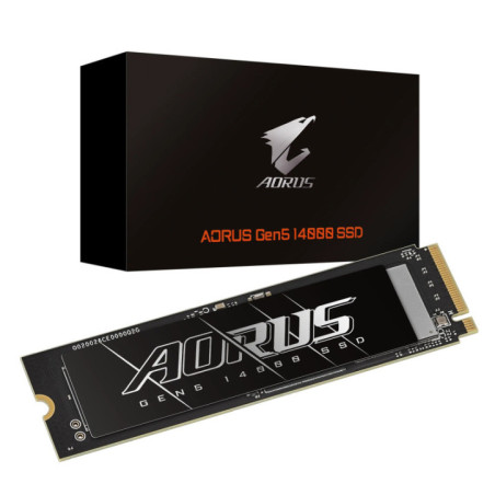 Gigabyte AORUS Gen5 14000 SSD 1TB PCIe5x4 NVMe2.0 M.2 3D TLC LPDDR4 2GB 13600/10200MB/s 80Ã22Ã3.5mm MTBF1.6M 11.5W 5yr/700TBW