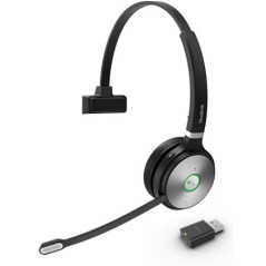 Yealink WH62 Portable Mono DECT Wireless Headset, WDD60 DECT Dongle,USB Charging Cable,Carry Pouch,Microsoft Teams & Zoom Certif