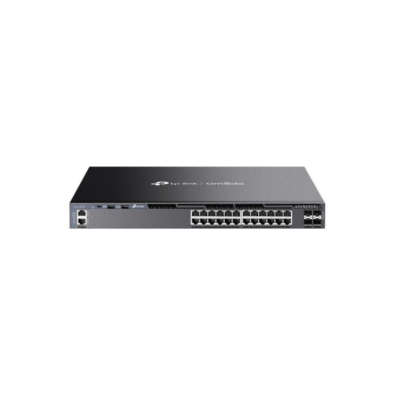 TP-Link SG6428X Omada 24-Port Gigabit Stackable L3 Managed Switch with 4 10GE SFP+ Slots, 24Ã Gigabit RJ45 Ports, 4Ã 10G SFP+ 