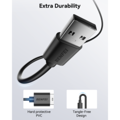 BENFEI 436BK-3M USB 2.0 Male to Micro USB Data Cable 3M