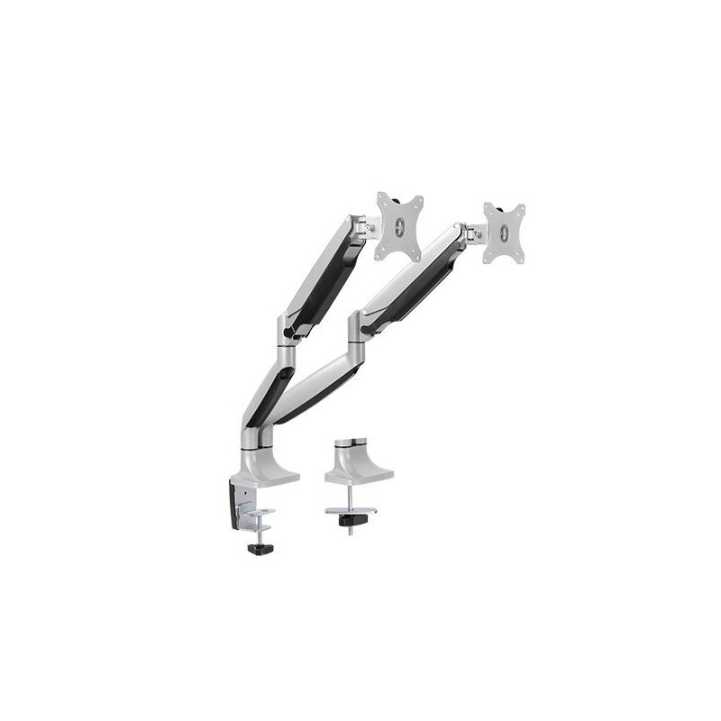 Brateck Dual Monitor Aluminum Interactive Counterbalance Monitor Arm Fit Most 13''-32'' Monitors Up to 9kg per screen VESA 75x75