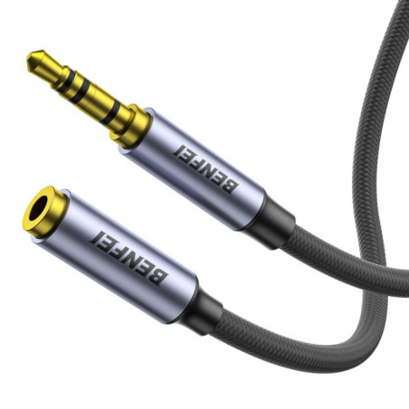 BENFEI 421GY 5M 3.5mm Male to Female AUX Extension Cable, TRRS 4-Pole Stereo Audio Jack Cord for Headphones, Microphone, Smartph