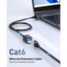 BENFEI 435BK-2M RJ45 Extension Male/Female Patch cords Cat6 1000Mbps 2M