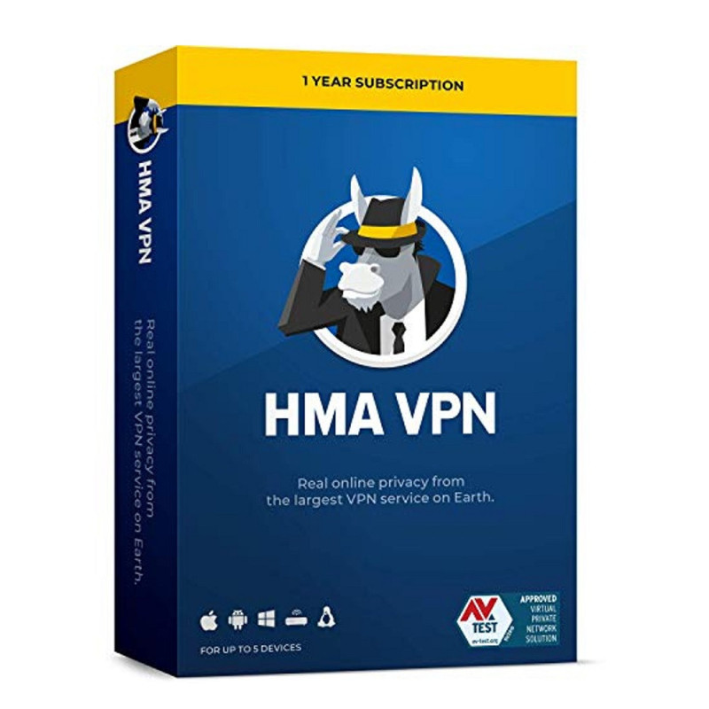 AVG Hide My Ass Pro VPN 5 Devices, 1 Year ESD Email Key