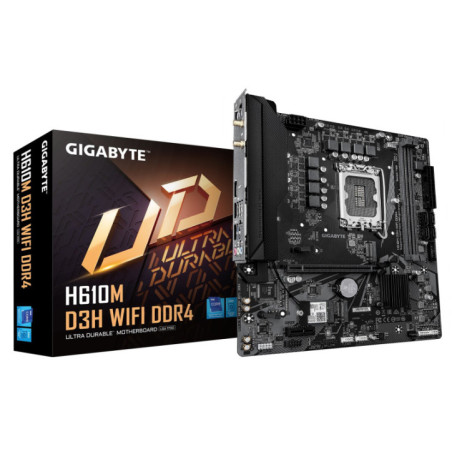 Gigabyte H610M D3H WIFI DDR4 Intel LGA 1700 , 2x DDR4 ~64GB, 1 x HDMI, 1x PCI x16, 1x PCI E x1,1x M.2, 4x SATA, 4x USB3.2, 2x US