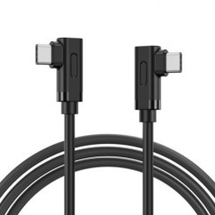 BENFEI 429BK-2M Right Angle USB C Cable 90-Degree, USB 2.0 Type C Charger Cable 3A Fast Charging, Nylon Braided USB-C to USB-C C
