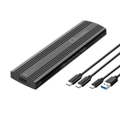 Oxhorn USB C 3.2 Gen 2 M.2 NVMe NGFF Enclosure 10 Gbps B+M Key M.2 NVMe SSD up to 4TB 2280/2260/2242/2230 Aluminum Macs Windows 