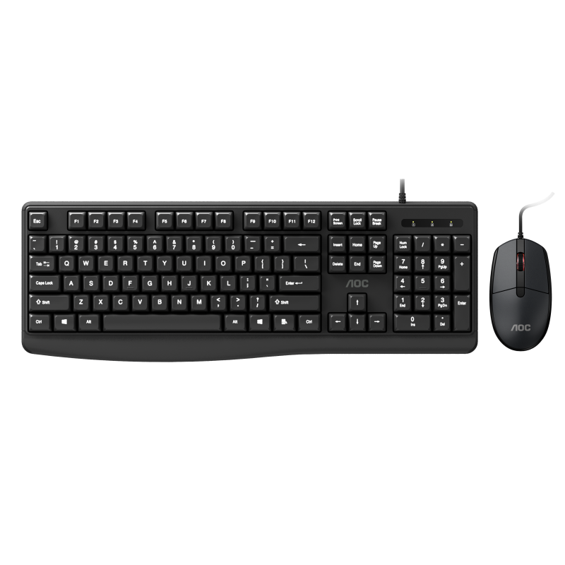 AOC KM170B/97 Wired Home & Office Keyboard + Mouse Combo 1.5M cables Black
