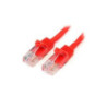 STARTECH 1M RED CAT5E/ CAT 5 SNAGLESS ETHERNET PATCH CABLE