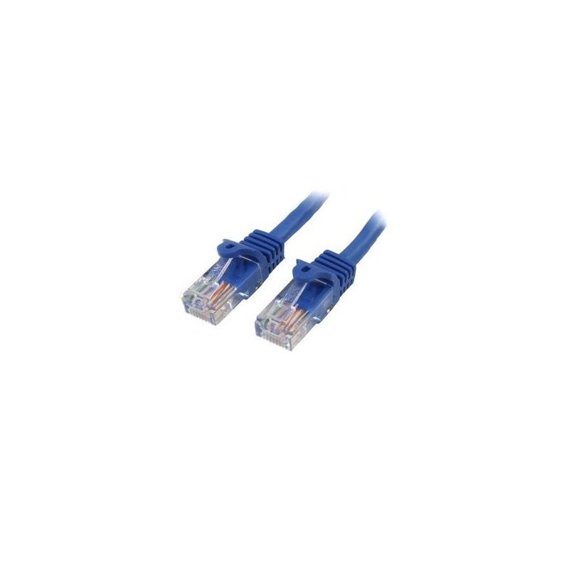 STARTECH 50CM BLUE CAT5E/ CAT 5 SNAGLESS ETHERNET PATCH CABLE 0.5 M