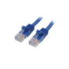 STARTECH 50CM BLUE CAT5E/ CAT 5 SNAGLESS ETHERNET PATCH CABLE 0.5 M