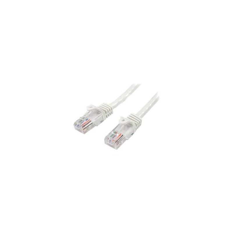 STARTECH 50CM WHITE CAT5E/ CAT 5 SNAGLESS ETHERNET PATCH CABLE 0.5 M