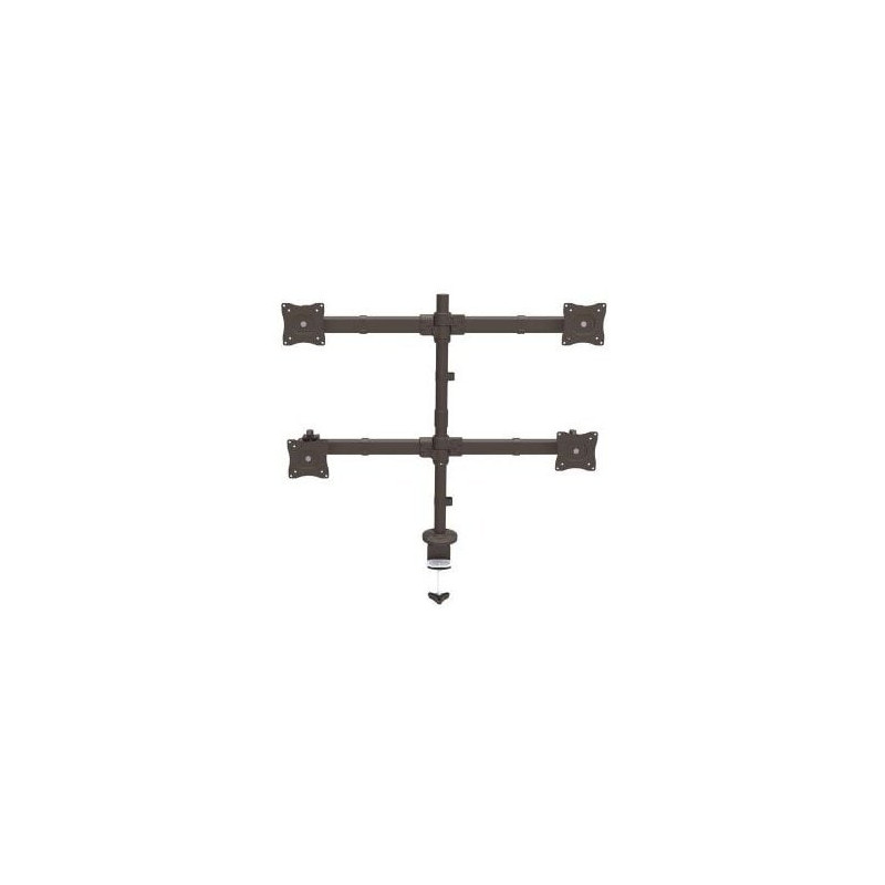 STARTECH QUAD MONITOR DESK MOUNT <27", <8KG, FULL MOTION, H/ADJ, VESA, BLACK, 5YR