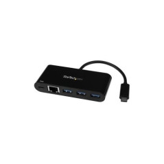 STARTECH 3 PORT USB-C HUB, USB-C(1), USB(3), RJ45, 60W PD, 2YR