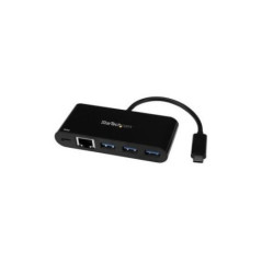 STARTECH 3 PORT USB-C HUB, USB-C(1), USB(3), RJ45, 60W PD, 2YR