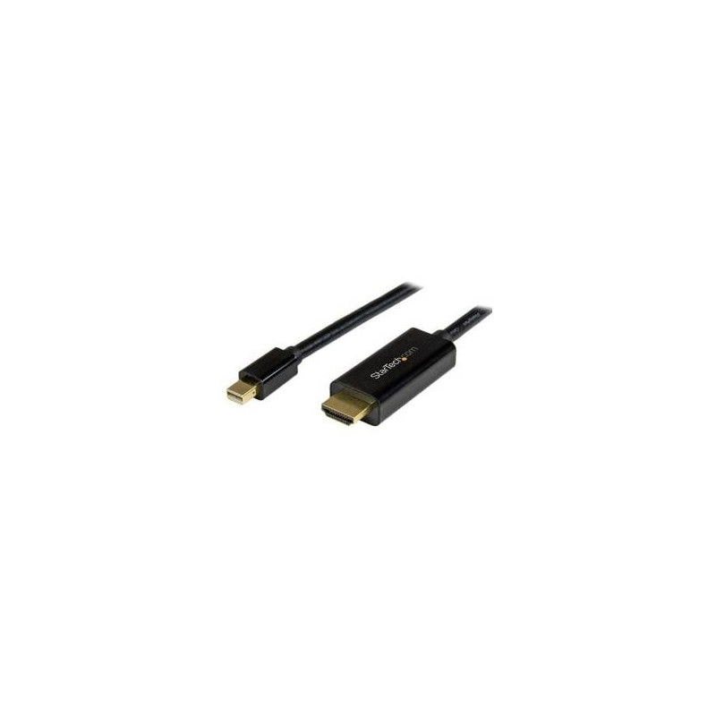 STARTECH 1M mDP TO HDMI ADAPTER CABLE, 4K, BLACK, 3YR