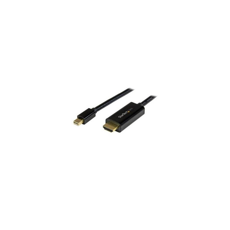 STARTECH 2M mDP TO HDMI ADAPTER CABLE, 4K, BLACK, 3YR