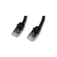 STARTECH CAT6 ETHERNET CABLE 15M BLACK 650MHZ 100W SNAGLESS PATCH CORD LTW