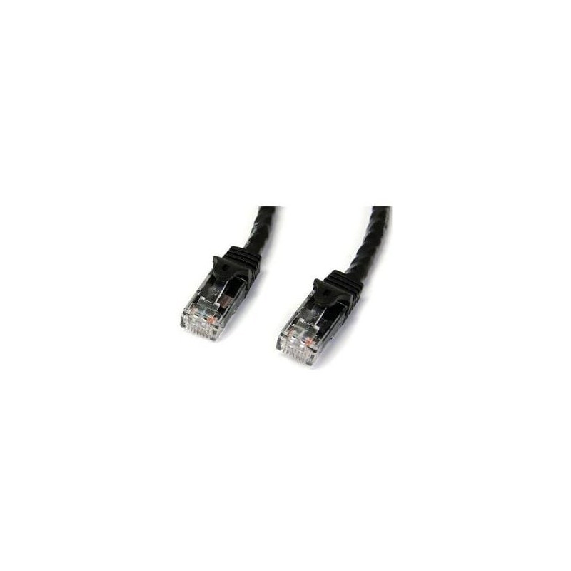 STARTECH CAT6 ETHERNET CABLE 15M BLACK 650MHZ 100W SNAGLESS PATCH CORD LTW