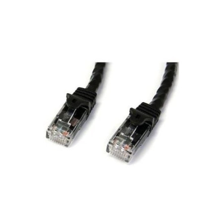 STARTECH CAT6 ETHERNET CABLE 15M BLACK 650MHZ 100W SNAGLESS PATCH CORD LTW