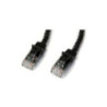 STARTECH CAT6 ETHERNET CABLE 15M BLACK 650MHZ 100W SNAGLESS PATCH CORD LTW