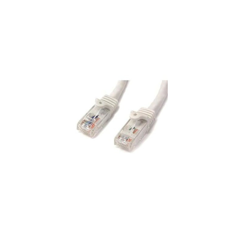 STARTECH 1M CAT6 ETHERNET CABLE WHITE 650MHZ 100W SNAGLESS PATCH CORD, LTW