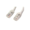 STARTECH 1M CAT6 ETHERNET CABLE WHITE 650MHZ 100W SNAGLESS PATCH CORD, LTW