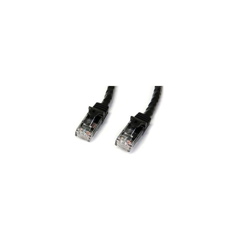 STARTECH 5M CAT6 ETHERNET CABLE BLACK 650MHZ 100W SNAGLESS PATCH CORD, LTW