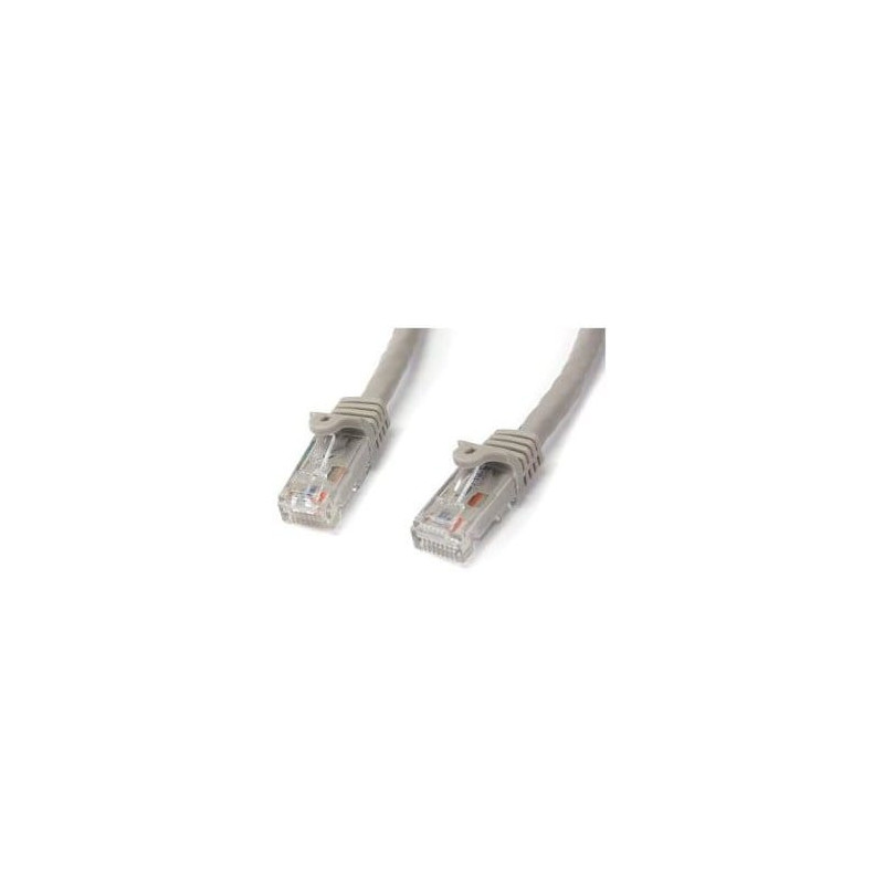 STARTECH CAT6 ETHERNET CABLE 5M GREY 650MHZ 100W SNAGLESS PATCH CORD LTW