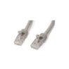 STARTECH CAT6 ETHERNET CABLE 5M GREY 650MHZ 100W SNAGLESS PATCH CORD LTW