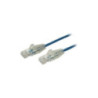STARTECH 1M CAT6 CABLE, RJ45 PATCH CORD, SNAGLESS, SLIM, LSZH, BLUE, LTW