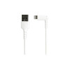 STARTECH 2M USB-A TO LIGHTNING CHARGE/SYNC CABLE, RIGHT ANGLED, DURABLE, MFi, WHITE, 2