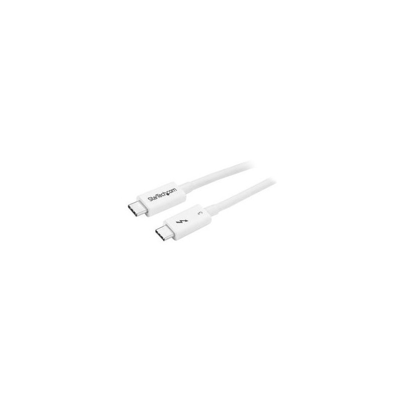 STARTECH 0.5M T/BOLT3 CABLE, 40GBPS, 100W PD, WHITE, 2YR