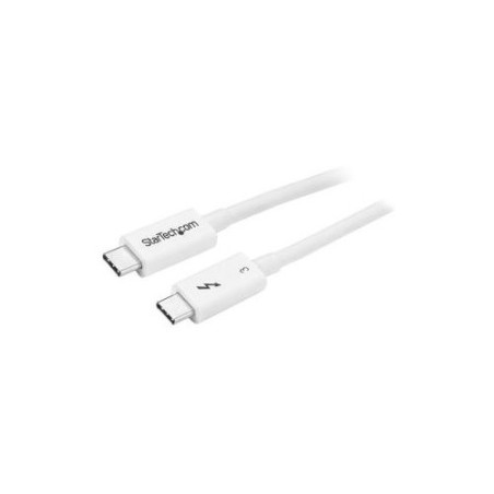 STARTECH 0.5M T/BOLT3 CABLE, 40GBPS, 100W PD, WHITE, 2YR