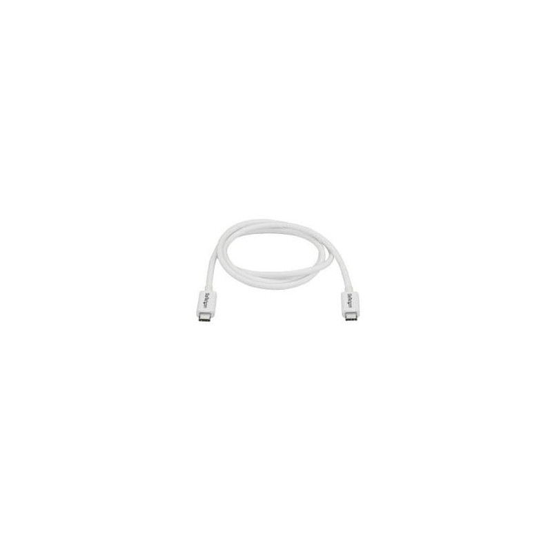 STARTECH 1M T/BOLT3 CABLE, 20GBPS, 100W PD, WHITE, 2YR
