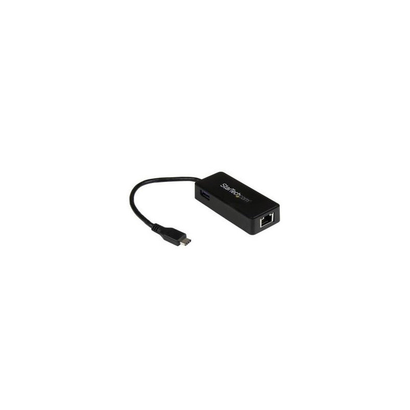 STARTECH USB-C TO GbE ADAPTER, USB 3.0(1), TB3 COMPATIBLE, BLACK, 2YR