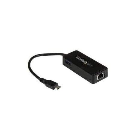 STARTECH USB-C TO GbE ADAPTER, USB 3.0(1), TB3 COMPATIBLE, BLACK, 2YR
