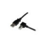 STARTECH 1M USB2.0 A TO USB2.0 B CABLE, M/M, RIGHT ANGLE, LTW