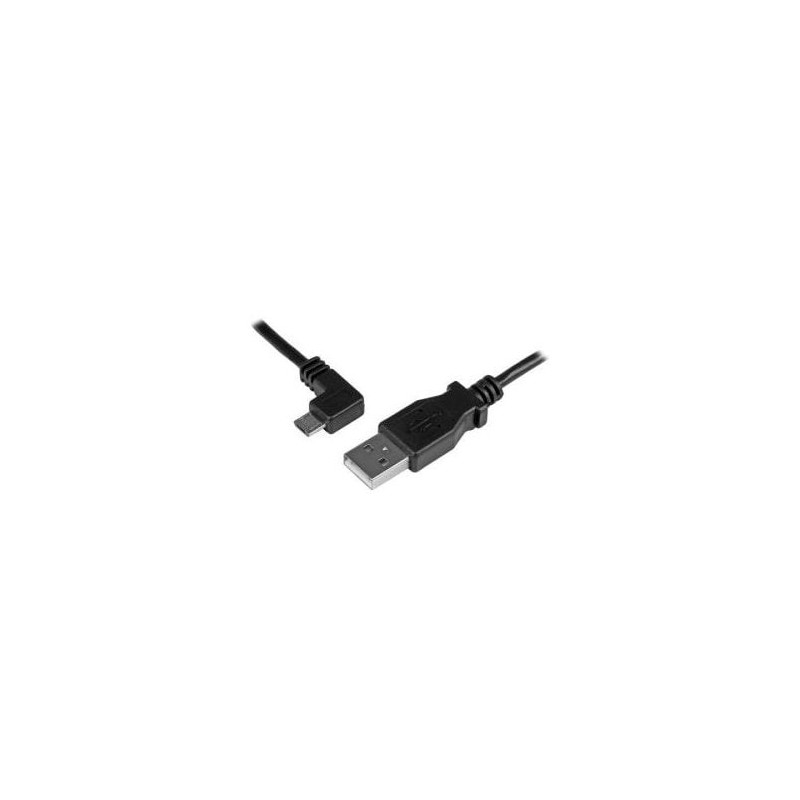 STARTECH 2M USB2.0 A TO MICRO USB2.0 B, M/M, LEFT ANGLE, LTW