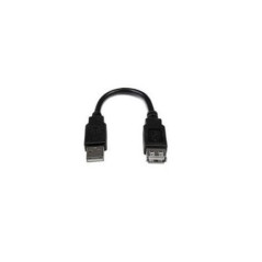STARTECH 0.15M USB2.0 A TOA EXTENSION CABLE, M/F, BLACK, LTW