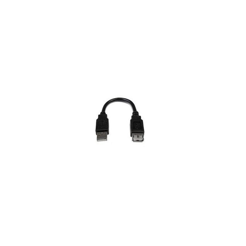 STARTECH 0.15M USB2.0 A TOA EXTENSION CABLE, M/F, BLACK, LTW
