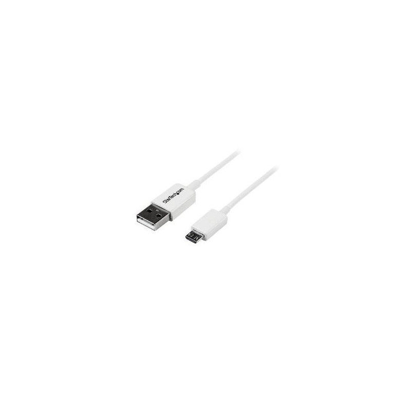 STARTECH 1M USB2.0 A TO MICRO USB2.0 B CABLE, M/M, WHITE, LTW
